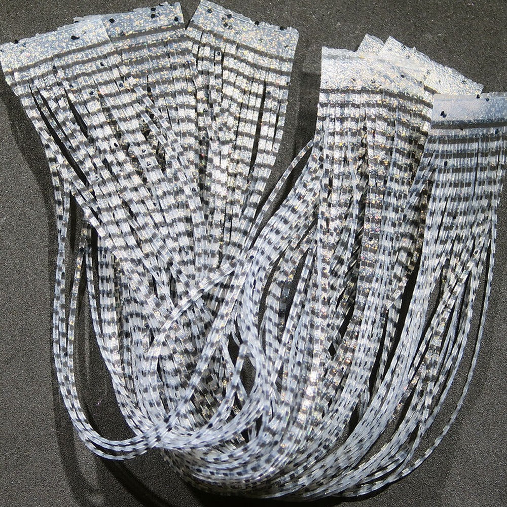 Hareline Grizzly Flutter Legs - Black Barred - Image 4