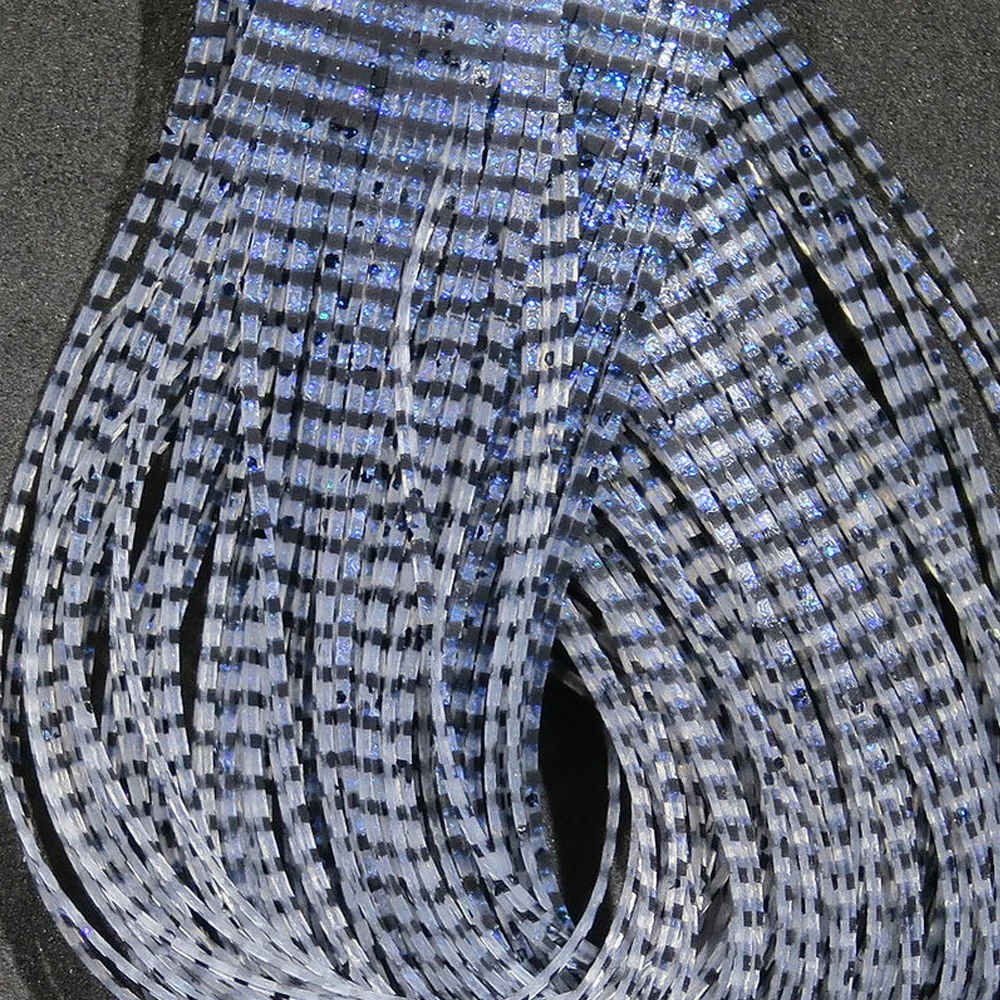 Hareline Grizzly Flutter Legs - Black Barred - Image 5